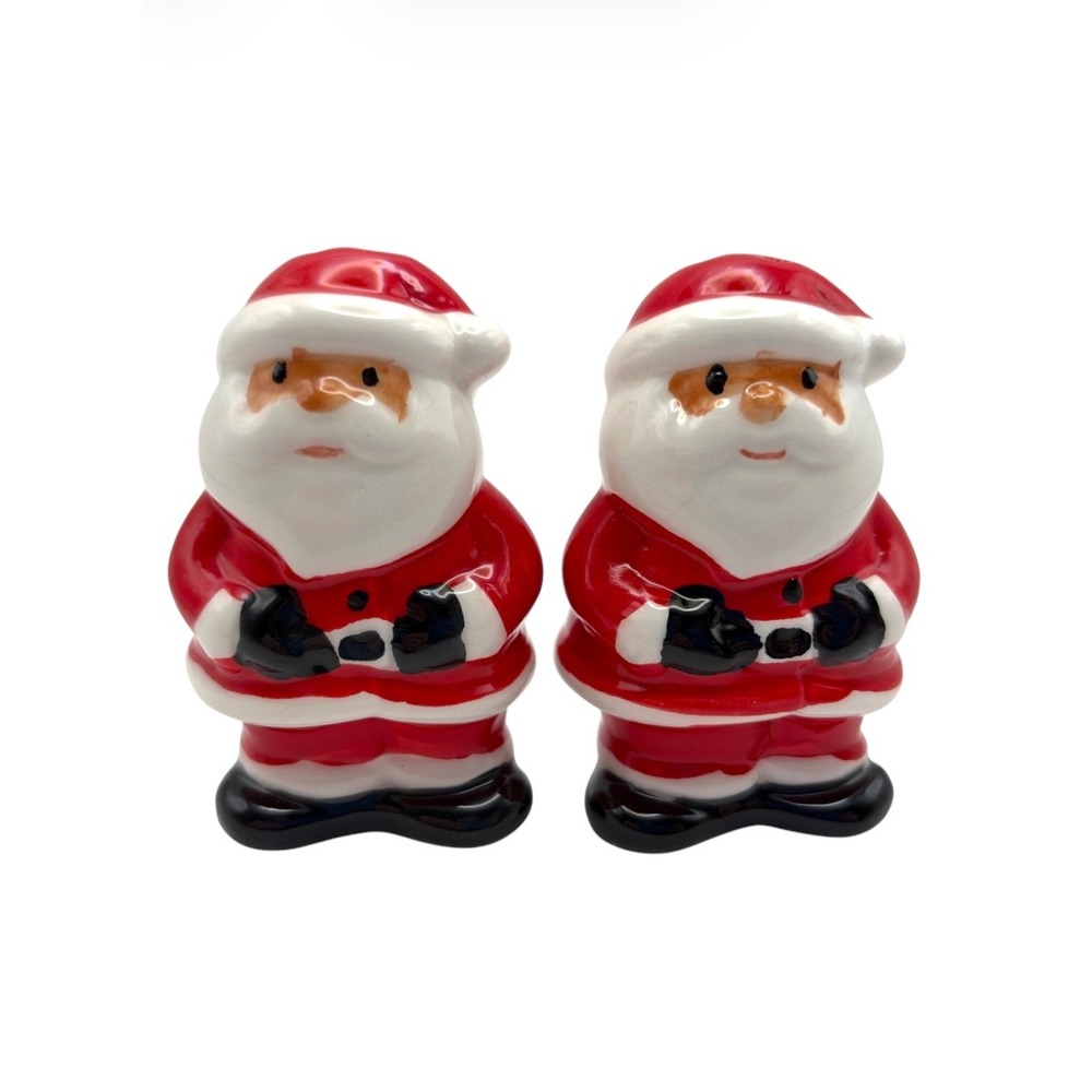 Ceramic Santa Claus Salt & Pepper Shakers Set Christmas Kitchen Decor